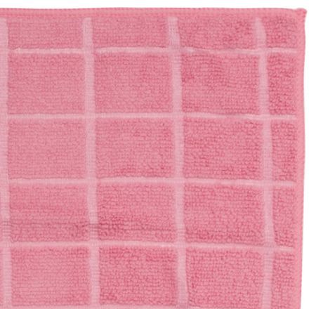 Салфетки из МИКРОФИБРЫ универсальные 40х40 см, КОМПЛЕКТ 6 шт., КЛЕТКА, ассорти, 220 г/м2, ЛЮБАША, 603951