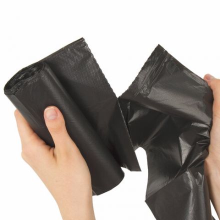 Мешки для мусора 120 л, черные, в рулоне 10 шт., ПНД 18 мкм, 70х110 см, ОФИСМАГ стандарт, 601388