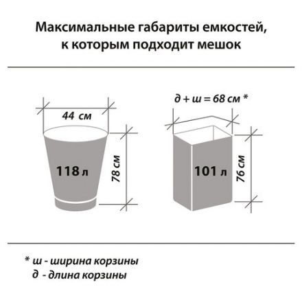 Мешки для мусора 120 л, черные, в рулоне 10 шт., ПНД 18 мкм, 70х110 см, ОФИСМАГ стандарт, 601388