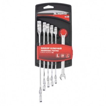 Набор ключей комбинированных трещеточных 6 шт MATRIX 14511 Набор ключей комбинированных трещеточных 6 шт MATRIX 14511