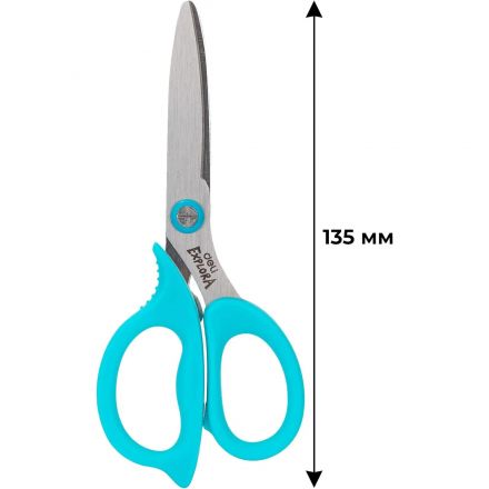 Ножницы детские Deli Explora E77755-BLUE 135мм, сталь, ассимм ручки,голубой Ножницы детские Deli Explora E77755-BLUE 135мм, сталь, ассимм ручки,голубой