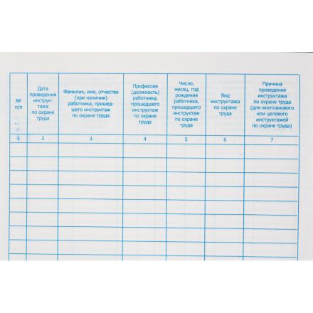 Журнал регистрации инструктажа на рабочем месте, бумвинил, 96л, офсет