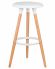 Набор 4 шт Табурет барный DOBRIN ROYCE, ножки светлый бук, цвет белый (W-02)