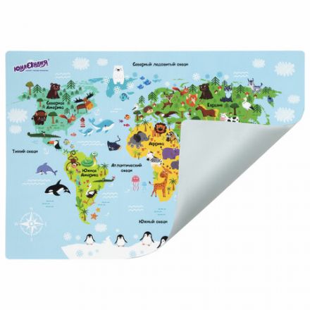Настольное покрытие ЮНЛАНДИЯ, А3+, пластик, 46x33 см, "Map", 272370 Настольное покрытие ЮНЛАНДИЯ, А3+, пластик, 46x33 см, "Map", 272370
