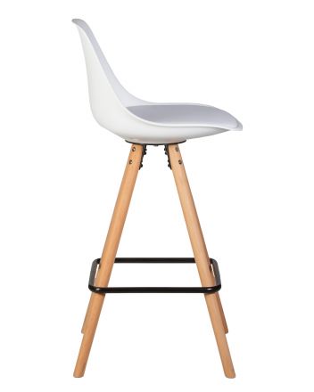 Набор 2 шт Стул полубарный DOBRIN RONNI, ножки светлый бук, белый (ZL-W-02)