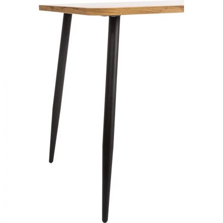 Стол PLUTO, ЛДСП/металл, 120x80x77 см, Дуб вотан/Черный Стол PLUTO, ЛДСП/металл, 120x80x77 см, Дуб вотан/Черный