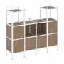 Loft Прямой стеллаж наборный VR.L-14 Дуб аризона/Белый металл 1694*446*1458
