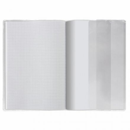 Обложка ПВХ для учебников и тетрадей А4, контурных карт БОЛЬШОГО ФОРМАТА, ПЛОТНАЯ, 100мкм, 300х580 мм, универс., прозрачная, ПИФАГОР, 229318