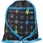 Мешок для обуви №1School Robot паттерн, 360х470 мм, карман, МО-26-2