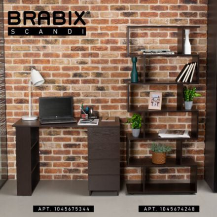 Стеллаж BRABIX "Scandi SH-008", 730х250х1760 мм, 6 секций, ЛДСП, венге, 641899, ЦБ013658-3 Стеллаж BRABIX "Scandi SH-008", 730х250х1760 мм, 6 секций, ЛДСП, венге, 641899, ЦБ013658-3