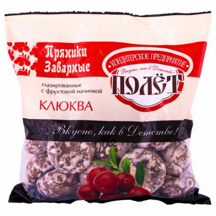 Пряники заварные ПОЛЕТ с клюквой, 300 г, 27, 0216 Пряники заварные ПОЛЕТ с клюквой, 300 г, 27, 0216