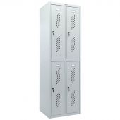 Шкаф для одежды металлический ПРАКТИК Стандарт LS-22 4-секц