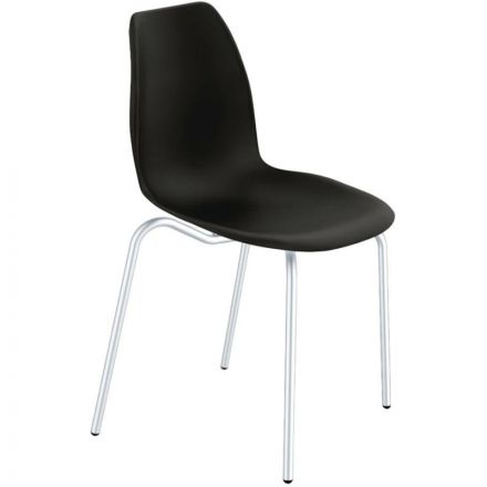 Стул обеденный SHT-ST29/S130 HD черный/хром лак 242051 Стул обеденный SHT-ST29/S130 HD черный/хром лак 242051