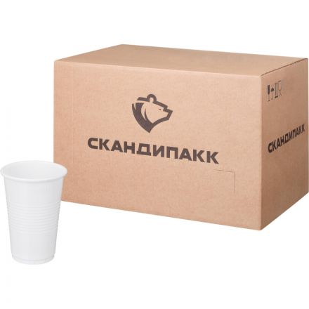 Стакан одноразовый 200мл белый, ПП, А25, 2000шт/кор