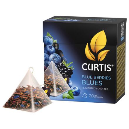 Чай CURTIS "Blue Berries Blues" черный со вкусом черной смородины, 20 пирамидок по 1,8 г, 102205 Чай CURTIS "Blue Berries Blues" черный со вкусом черной смородины, 20 пирамидок по 1,8 г, 102205
