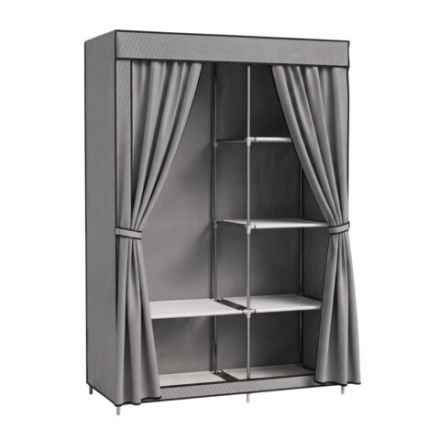 Шкаф для одежды с чехлом BOOMHOUSE (БУМХАУС) WB-001 (В1650хШ1050хГ450 мм), 6 полок, металл/пластик, серый, 701446 Шкаф для одежды с чехлом BOOMHOUSE (БУМХАУС) WB-001 (В1650хШ1050хГ450 мм), 6 полок, металл/пластик, серый, 701446