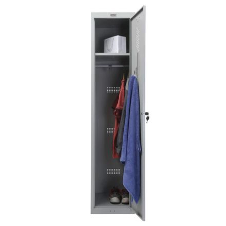 Шкаф металлический для одежды BRABIX "LK 11-40", УСИЛЕННЫЙ, 1 секция, 1830х400х500 мм, 20 кг, 291130, S230BR403102