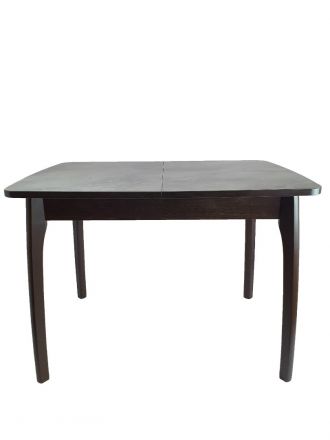 Стол В-15 105(145)*75 ЛДСП 22мм+пластик Марквин мрамор синий, вставка "бабочка", опоры массив венге Стол В-15 105(145)*75 ЛДСП 22мм+пластик Марквин мрамор синий, вставка "бабочка", опоры массив венге