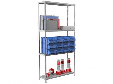 Стеллаж MS Standart 2000x1000x300 мм 4 полки Стеллаж MS Standart 2000x1000x300 мм 4 полки