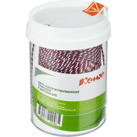 Нить прошивная хлопчатобумажная ХБ 50 х 15 триколор (120 м), диспенсер Нить прошивная хлопчатобумажная ХБ 50 х 15 триколор (120 м), диспенсер