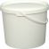 Ведро 5л. круглое, с белой крышкой, с пластиковой ручкой  белый