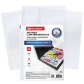 Папки-файлы перфорированные БОЛЬШОЙ ВМЕСТИМОСТИ до 250 л., А4, КОМПЛЕКТ 10 шт., 180 мкм, BRAUBERG, 226833 Папки-файлы перфорированные БОЛЬШОЙ ВМЕСТИМОСТИ до 250 л., А4, КОМПЛЕКТ 10 шт., 180 мкм, BRAUBERG, 226833