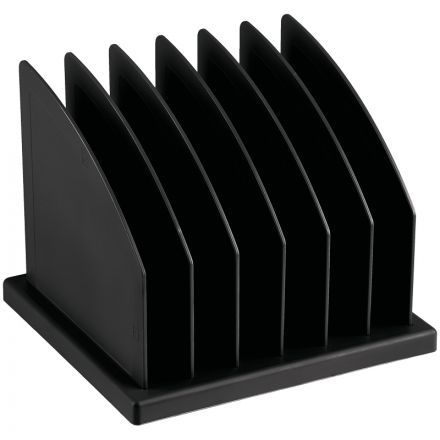 Подставка для журналов и бумаг СТАММ, сборная, 6 отделений, черная Подставка для журналов и бумаг СТАММ, сборная, 6 отделений, черная