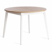 Стол обеденный SVELTO ЛДСП, опора-массив березы, 105 х 105 (140) х 74.5 см, Дуб Вотан/белый Стол обеденный SVELTO ЛДСП, опора-массив березы, 105 х 105 (140) х 74.5 см, Дуб Вотан/белый