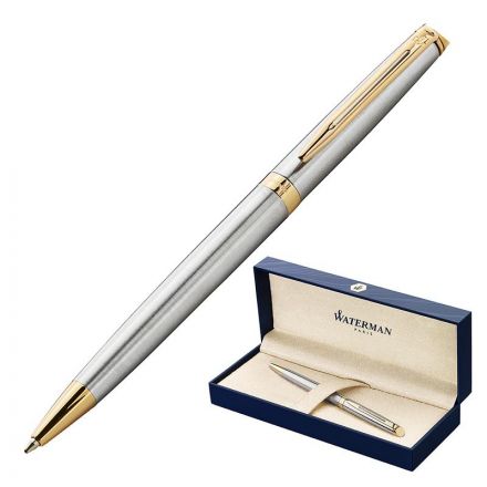 Ручка шариковая WATERMAN HEMISPHERE S0920370 сталь с позол лин сред чер син Ручка шариковая WATERMAN HEMISPHERE S0920370 сталь с позол лин сред чер син
