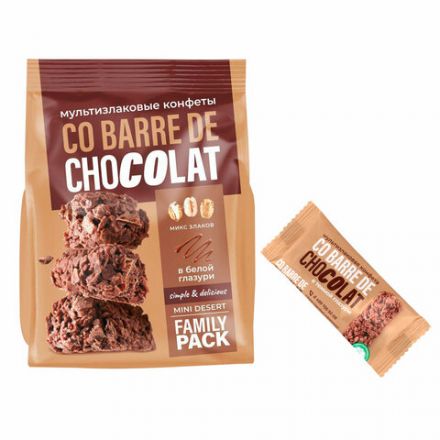 Конфеты мультизлаковые CO BARRE DE CHOCOLAT с темной глазурью, 135 г, УТ-00032333 Конфеты мультизлаковые CO BARRE DE CHOCOLAT с темной глазурью, 135 г, УТ-00032333