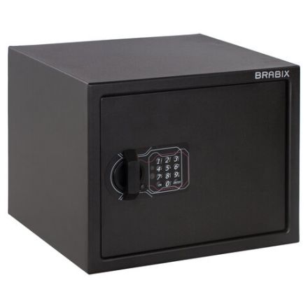 Сейф мебельный BRABIX "SF-280EL", 280х350х300 мм, электронный замок, черный, 291149, S103BR212414 Сейф мебельный BRABIX "SF-280EL", 280х350х300 мм, электронный замок, черный, 291149, S103BR212414