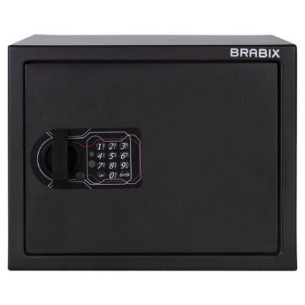 Сейф мебельный BRABIX "SF-280EL", 280х350х300 мм, электронный замок, черный, 291149, S103BR212414 Сейф мебельный BRABIX "SF-280EL", 280х350х300 мм, электронный замок, черный, 291149, S103BR212414