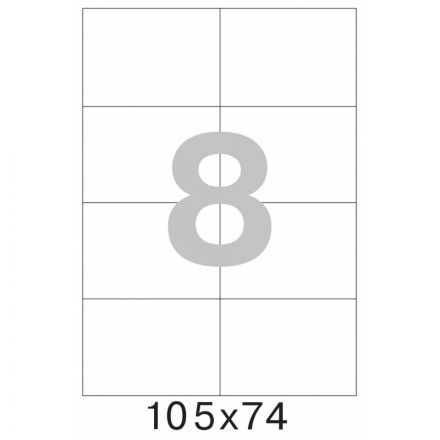 Этикетки самоклеящиеся Promega label (Комус) 105х74 мм 8 штук на листе белые (25 листов в упаковке)