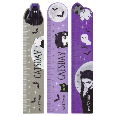 Линейка 15см MESHU "Catsday", деревянная, ассорти, европодвес Линейка 15см MESHU "Catsday", деревянная, ассорти, европодвес