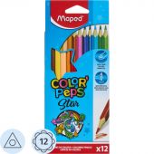 Карандаши цветные Maped 12 цветов трехгранные