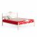Кровать CANZONA Wood slat base дерево гевея/металл, 160*200 см (Queen bed), Белый (butter white)