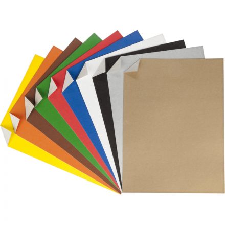 Картон цветной №1 School Отличник (А4, 10 листов, 10 цветов, немелованный)