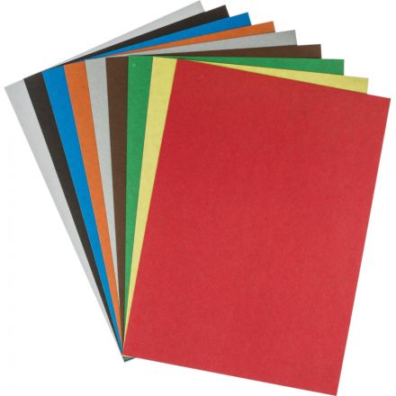 Картон цветной №1 School Отличник (А4, 10 листов, 10 цветов, немелованный)