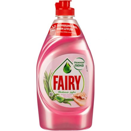 Средство для мытья посуды Fairy Нежные руки Розовый Жасмин Алоэ Вера 450мл Средство для мытья посуды Fairy Нежные руки Розовый Жасмин Алоэ Вера 450мл