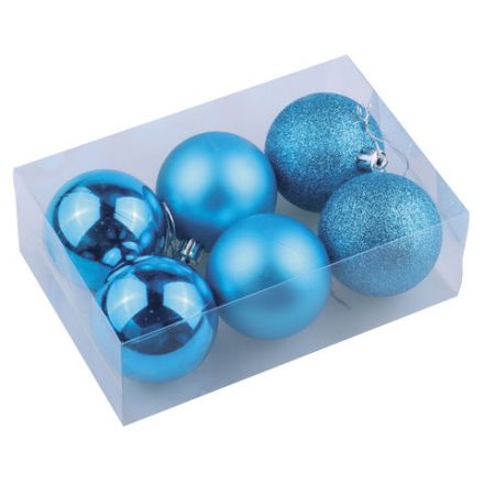 Шары ёлочные 6 шт., 6 см, "Trio", пластик, БИРЮЗОВЫЕ (глянец, матовый, глиттер), ЗОЛОТАЯ СКАЗКА, 590871 Шары ёлочные 6 шт., 6 см, "Trio", пластик, БИРЮЗОВЫЕ (глянец, матовый, глиттер), ЗОЛОТАЯ СКАЗКА, 590871