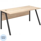 Стол письменный IN Рондо м/к S2349 1580х750х750 дуб альпийский/антрацит