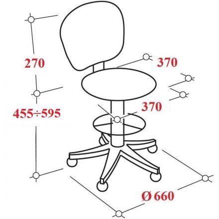 Стул лабораторный РС01.00.12 (РС12-506-02-01)слоновая кость/черный;газлифт Стул лабораторный РС01.00.12 (РС12-506-02-01)слоновая кость/черный;газлифт