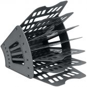 Лоток для бумаг веерный СТАММ, 7-ми секционный, серый Лоток для бумаг веерный СТАММ, 7-ми секционный, серый