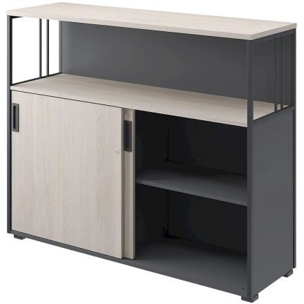 Шкаф-купе Комус Мебель К-Loft 241Н042 1370х420х1116 дуб скандин/графит