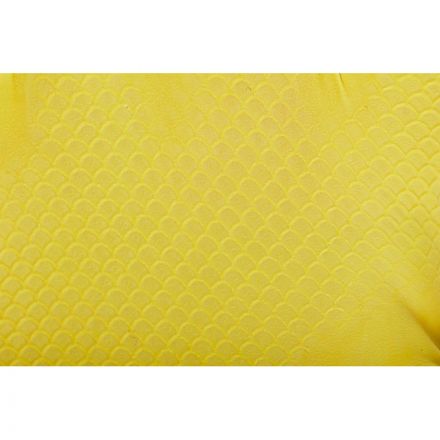 Перчатки резиновые латекс хлопковое напыление желтый р-р S ЭКОНОМ