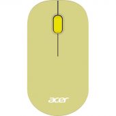 Мышь компьютерная Acer OMR205  оптич./1200dpi/беспроводн/USB/зеленый/желтый