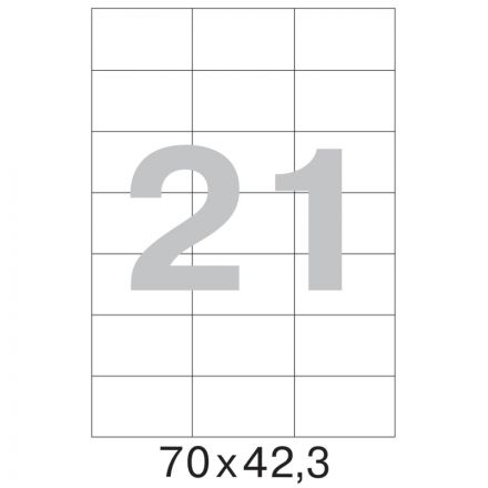 Этикетки самоклеящиеся ProMega label (Комус) 70х42,3 мм полуглянец 21 штука на листе белые (100 листов в упаковке)