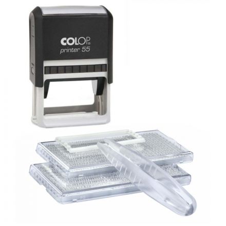 Штамп самонаборный Colop Printer 55-Set-F пластиковый 10/8 строк Штамп самонаборный Colop Printer 55-Set-F пластиковый 10/8 строк