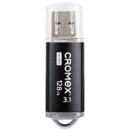 Флеш-диск 128 GB, CROMEX (КРОМЕКС) Ultra USB 3.1, металлический корпус, черный, 514165 Флеш-диск 128 GB, CROMEX (КРОМЕКС) Ultra USB 3.1, металлический корпус, черный, 514165
