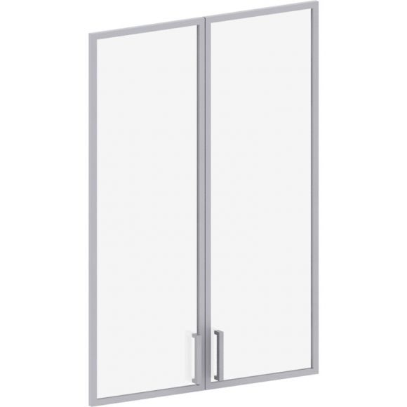 Комплект дверей Д_САТУРН-Д средние стекло/металлическая рама (800, 015)